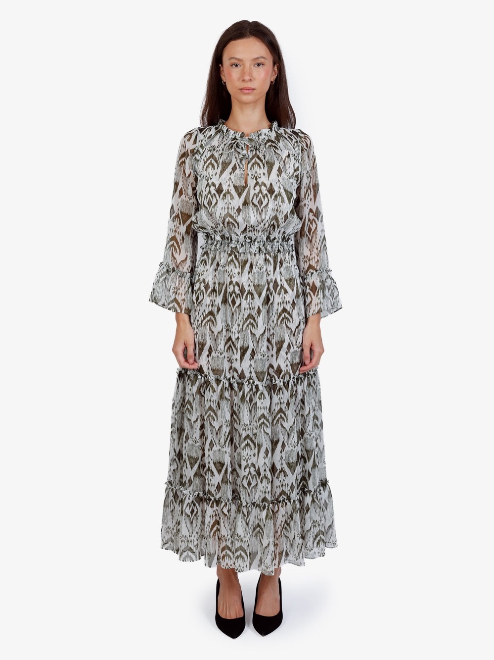 MISA Los Angeles Printed Maxi Dress – Size M